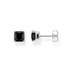 Sterling Silver Black Stone Stud Earrings H2174-024-11 Thomas Sabo Earrings