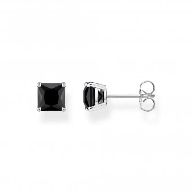 Sterling Silver Black Stone Stud Earrings H2174-024-11 Thomas Sabo Earrings