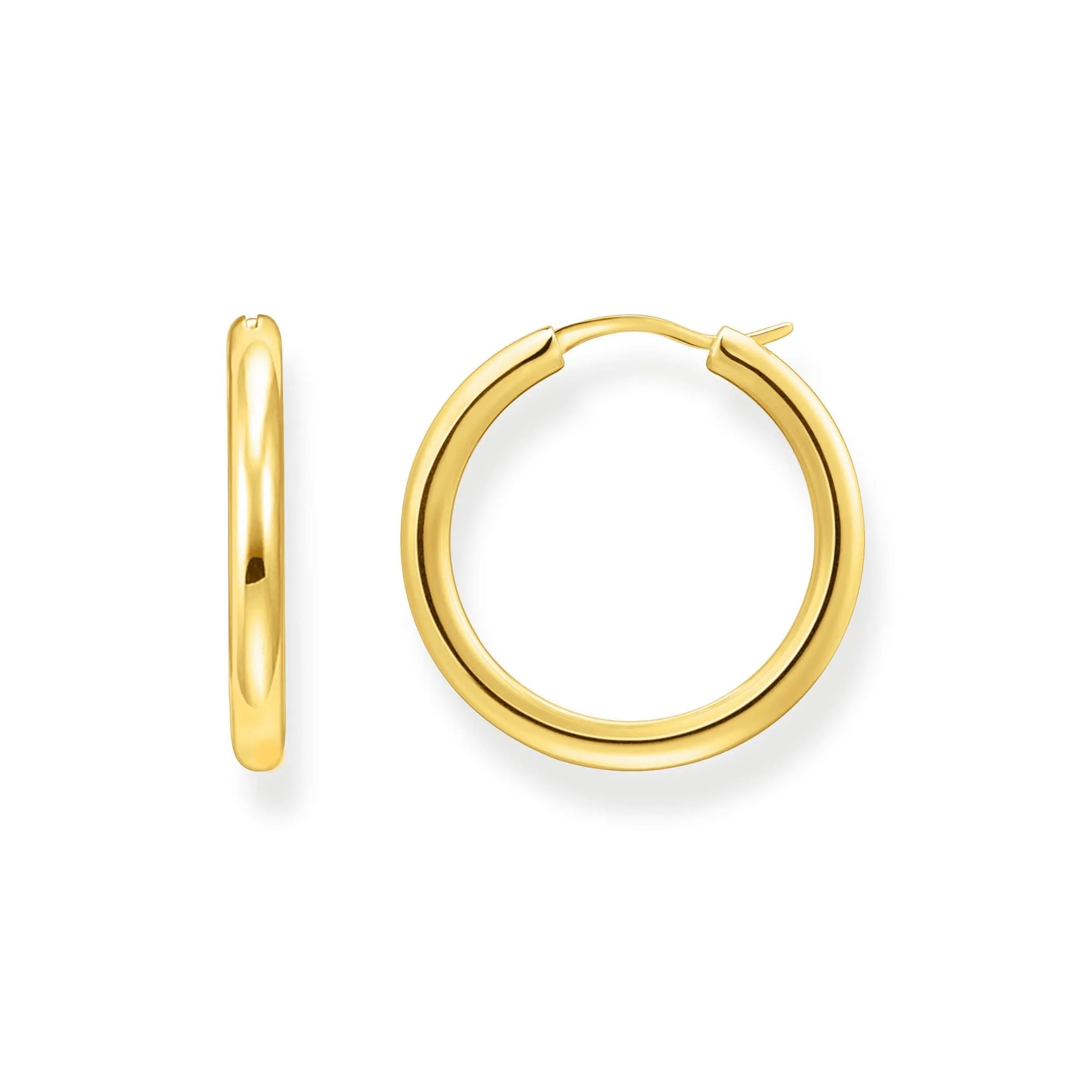Sterling Silver Bold Elegance Gold Plated Classic Hoop Earrings CR745-413-39 Thomas Sabo Earrings