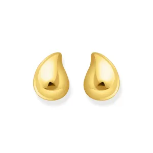 Sterling Silver Bold Elegance Gold Plated Organic Drop Shaped Earrings H2299-413-39 Thomas Sabo Earrings