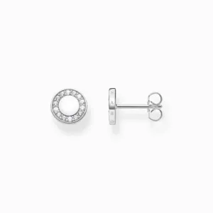 Sterling Silver Circle White Stone Ear Studs H2061-051-14 Thomas Sabo Earrings