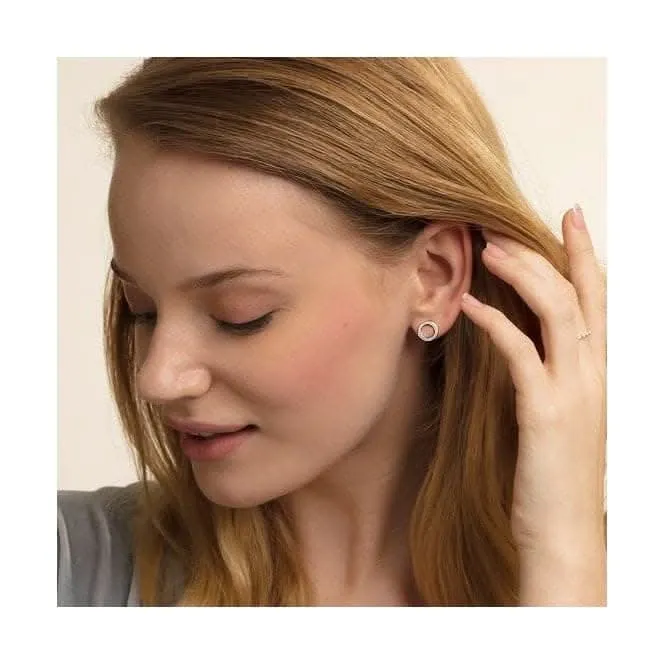 Sterling Silver Circles Large Ear Studs H1947-051-14 Thomas Sabo Earrings
