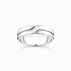 Sterling Silver Crossed Ring TR2492-001-21 Thomas Sabo Rings