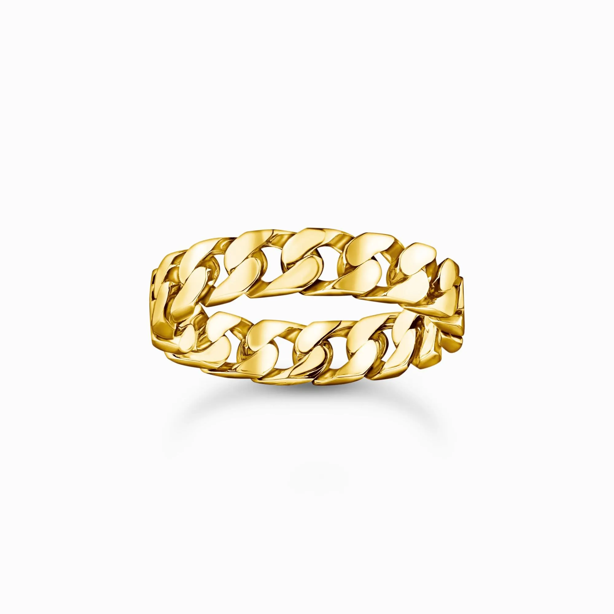 Sterling Silver Gold Plated Chain Link Ring TR2496-413-39 Thomas Sabo Rings