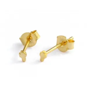 Sterling Silver Gold Plated Cross Stud Earrings Ania Haie Jewellery