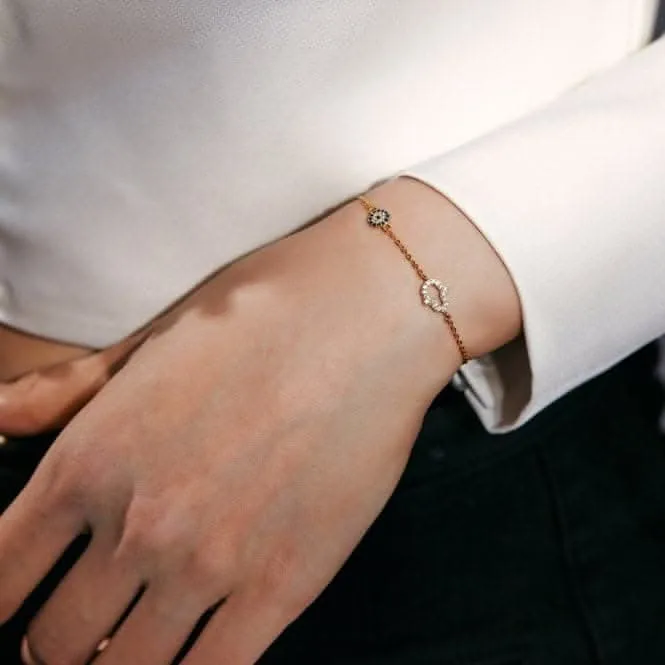 Sterling Silver Gold Plated Hand Of Fatima Bracelet ERLB048 Ania Haie Jewellery