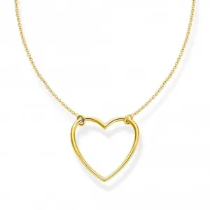 Sterling Silver Gold Plated Heart Necklace KE2138-413-39-L45V Thomas Sabo Necklaces