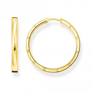 Sterling Silver Gold Plated Hoop Earrings CR686-413-39 Thomas Sabo Earrings