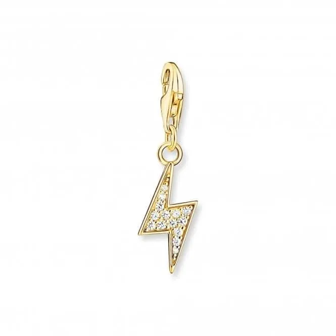 Sterling Silver Gold Plated Lightening Charm Pendant 1882-414-14 Thomas Sabo Collectable Charms