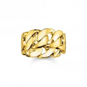 Sterling Silver Gold Plated Links Ring TR2328-413-39 Thomas Sabo Rings