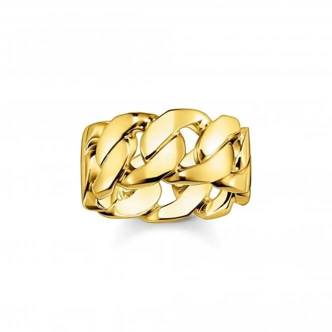 Sterling Silver Gold Plated Links Ring TR2328-413-39 Thomas Sabo Rings