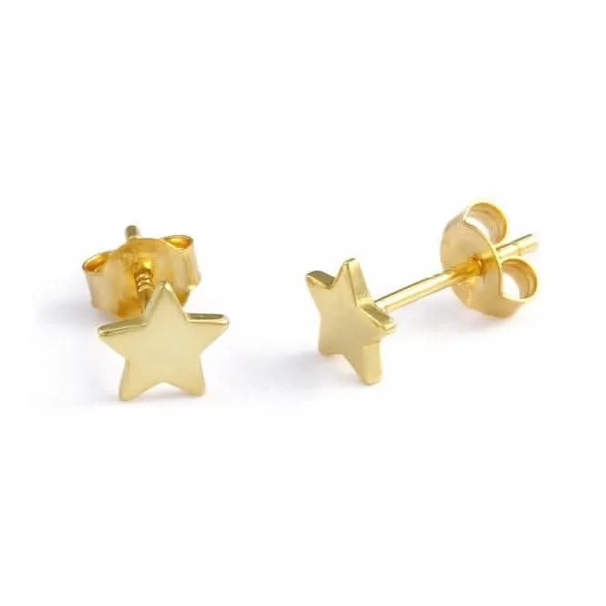 Sterling Silver Gold Plated Star Stud Earrings Ania Haie Jewellery