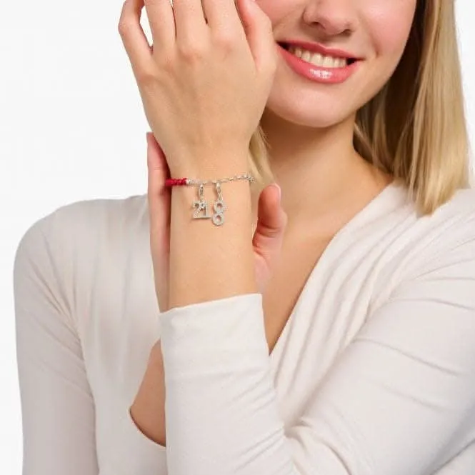 Sterling Silver Gold Plated Zirconia Number 21 Charm 2140-414-39 Thomas Sabo Collectable Charms