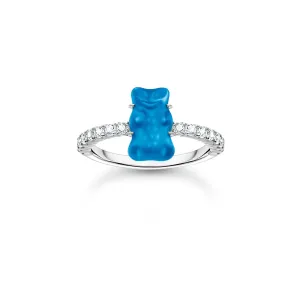 Sterling Silver HARIBO Zirconia Blue Goldbears Ring TR2459-052-1 Thomas Sabo Rings