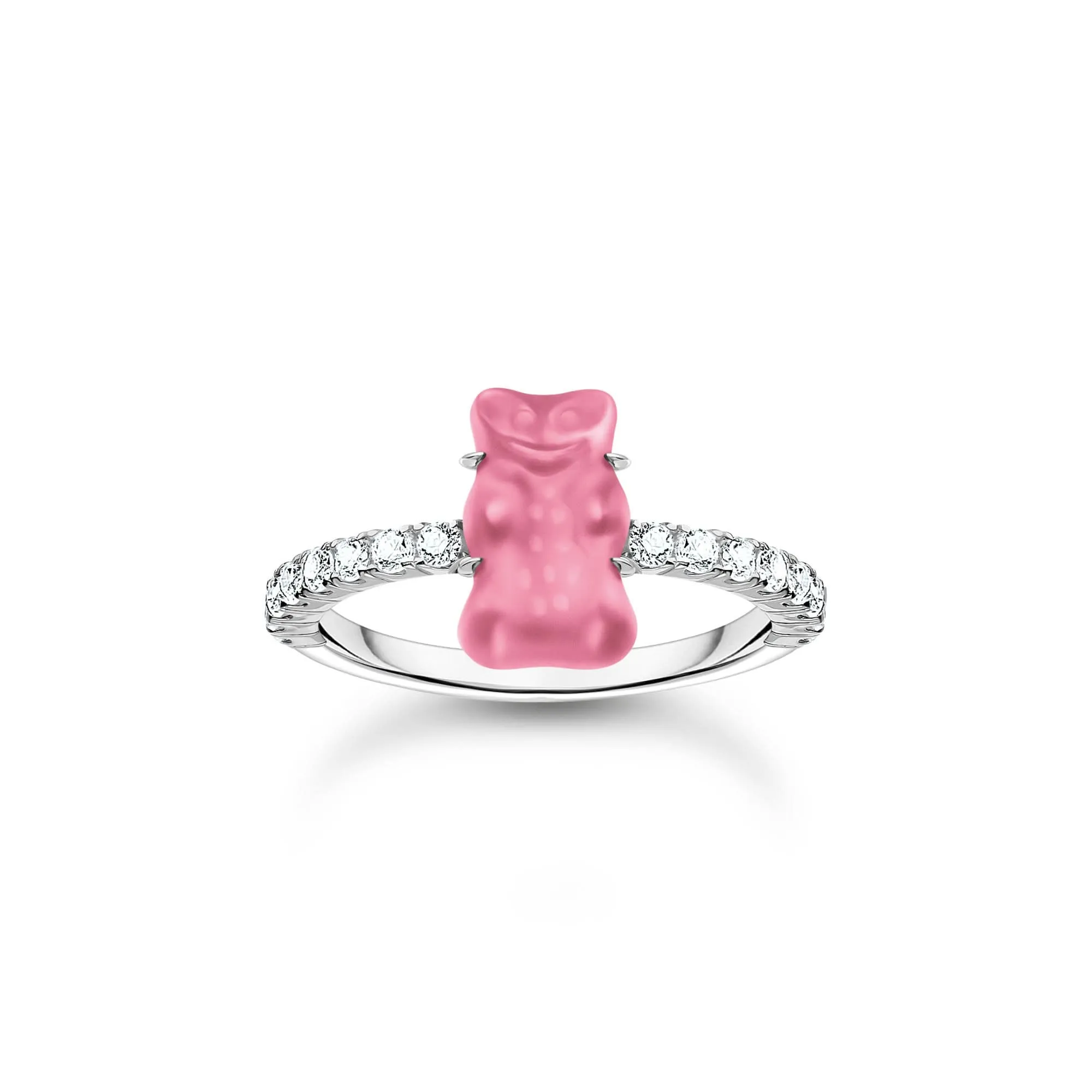 Sterling Silver HARIBO Zirconia Pink Goldbears Ring TR2459-052-9 Thomas Sabo Rings