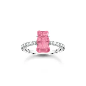 Sterling Silver HARIBO Zirconia Pink Goldbears Ring TR2459-052-9 Thomas Sabo Rings