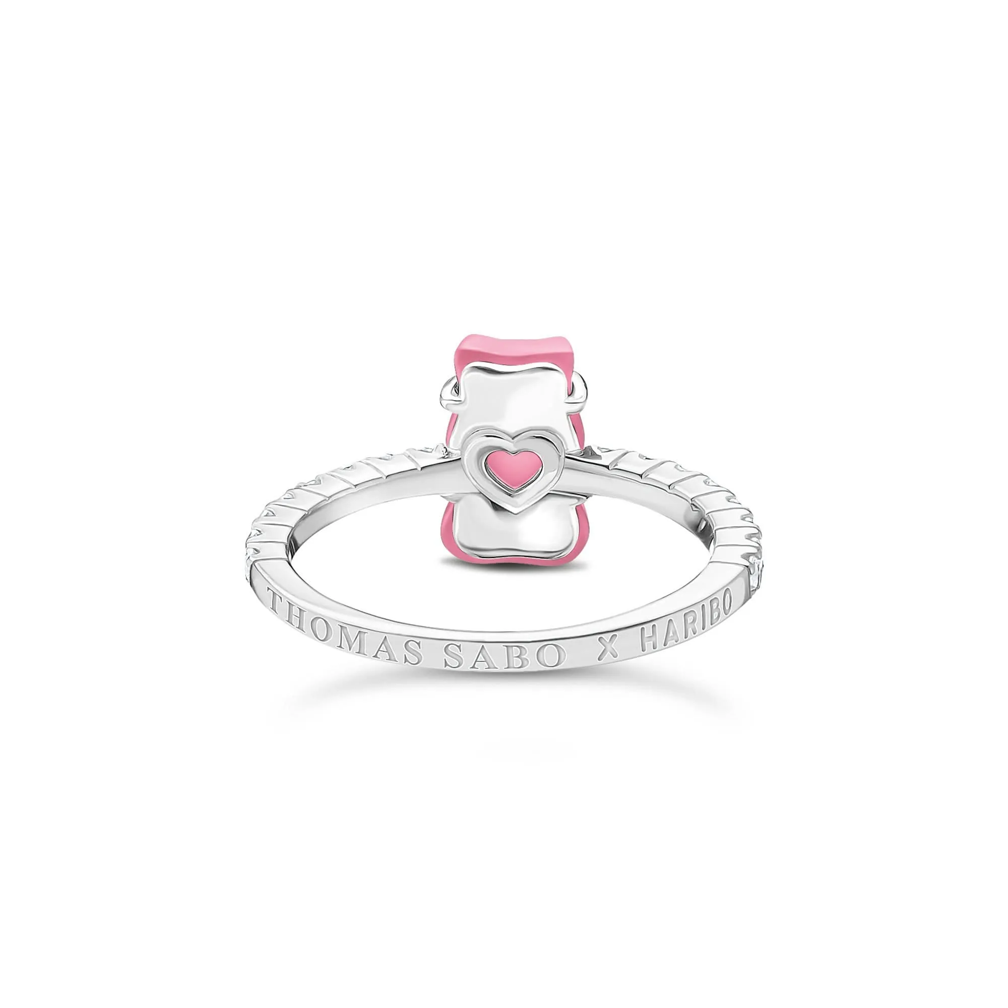 Sterling Silver HARIBO Zirconia Pink Goldbears Ring TR2459-052-9 Thomas Sabo Rings