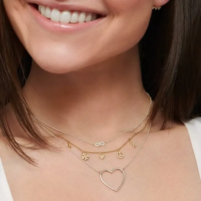 Sterling Silver Heart Necklace KE2138-001-21-L45V Thomas Sabo Necklaces