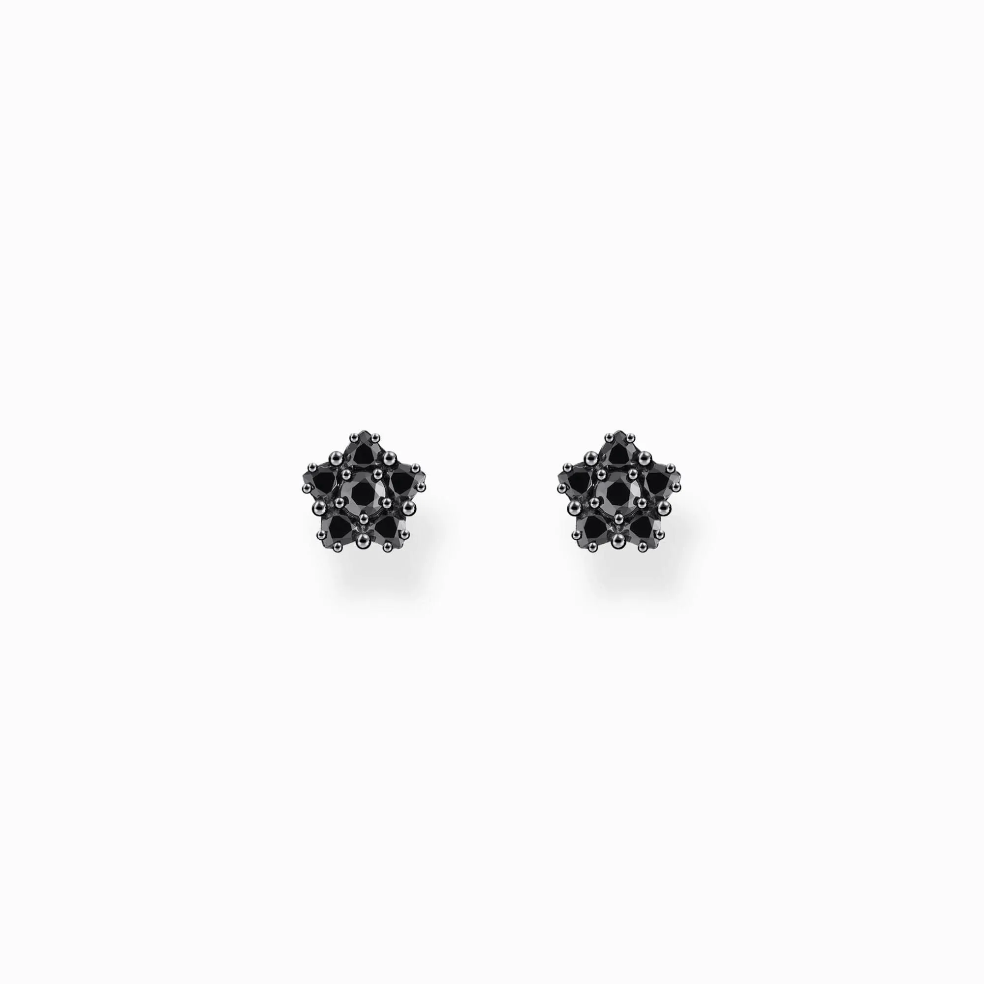 Sterling Silver Heritage Black Zirconia Stud Earrings H2297-643-11 Thomas Sabo Earrings