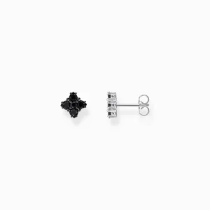 Sterling Silver Heritage Cross Black Zirconia Stud Earrings H2171-643-11 Thomas Sabo Earrings