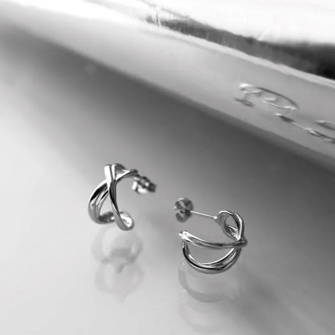 Sterling Silver Infinity Hoop Earrings 41162RP Kit Heath Jewelry And Accessories
