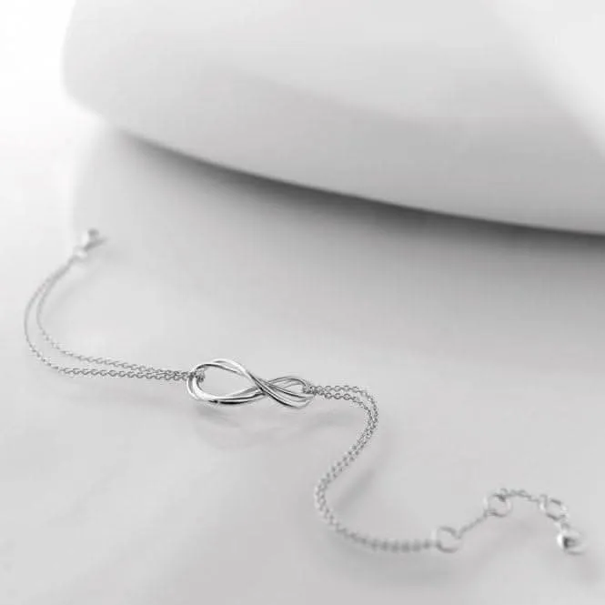 Sterling Silver Infinity Twin Chain Bracelet 71161RP Kit Heath Jewelry And Accessories