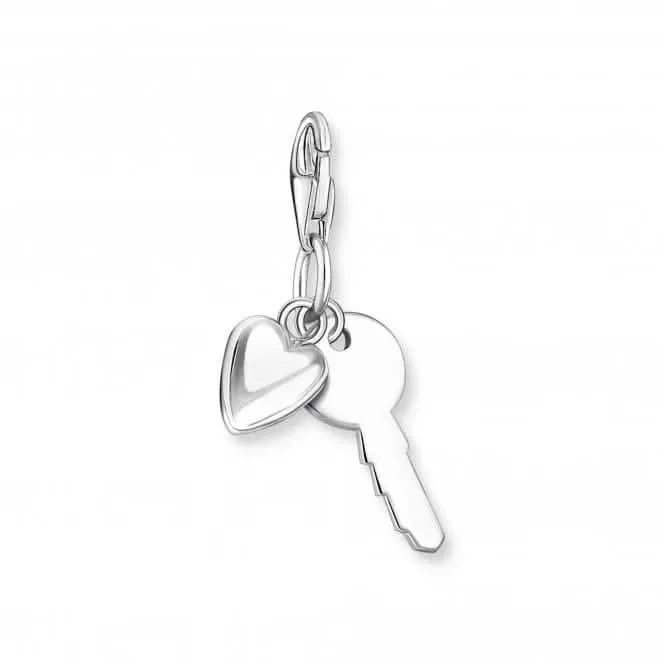 Sterling Silver Key Heart Charm 0349-001-12 Thomas Sabo Collectable Charms
