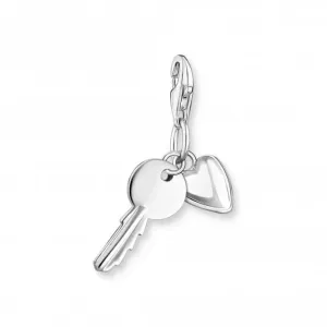 Sterling Silver Key Heart Charm 0349-001-12 Thomas Sabo Collectable Charms
