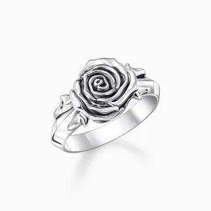 Sterling Silver Midnight Rose Ring TR2487-637-21 Thomas Sabo Rings