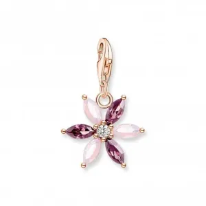 Sterling Silver Multicoloured Flower Charm Pendant 1874-323-7 Thomas Sabo Collectable Charms