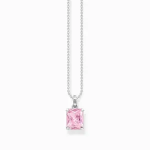 Sterling Silver Pink Stone Necklace KE1964-051-9 Thomas Sabo Necklaces