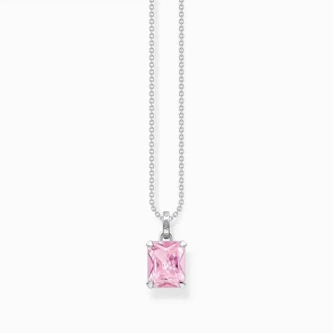 Sterling Silver Pink Stone Necklace KE1964-051-9 Thomas Sabo Necklaces