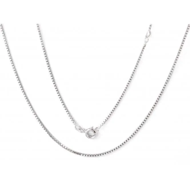 Sterling Silver Rhodium Plated Box Chain ERLN046 Ania Haie Jewellery