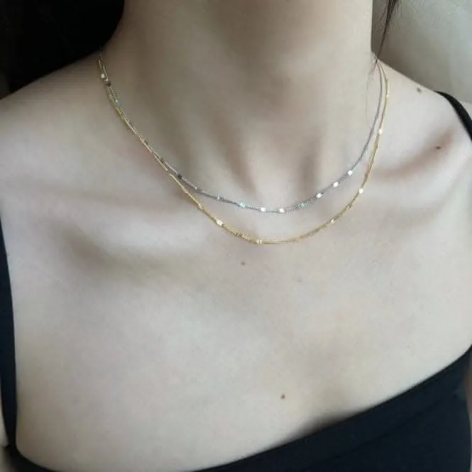 Sterling Silver Rhodium Plated Chain ERLN025 Ania Haie Jewellery