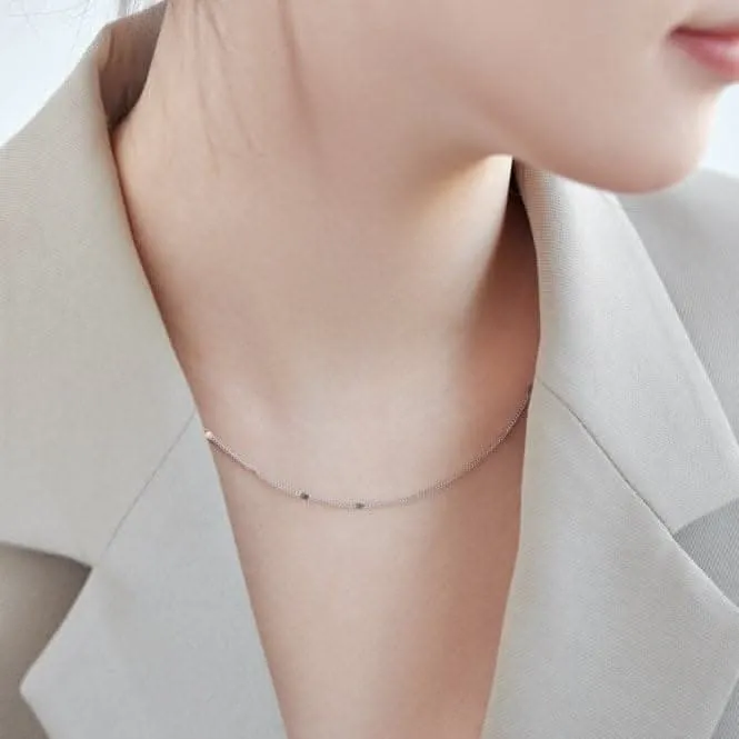 Sterling Silver Rhodium Plated Chain ERLN025 Ania Haie Jewellery