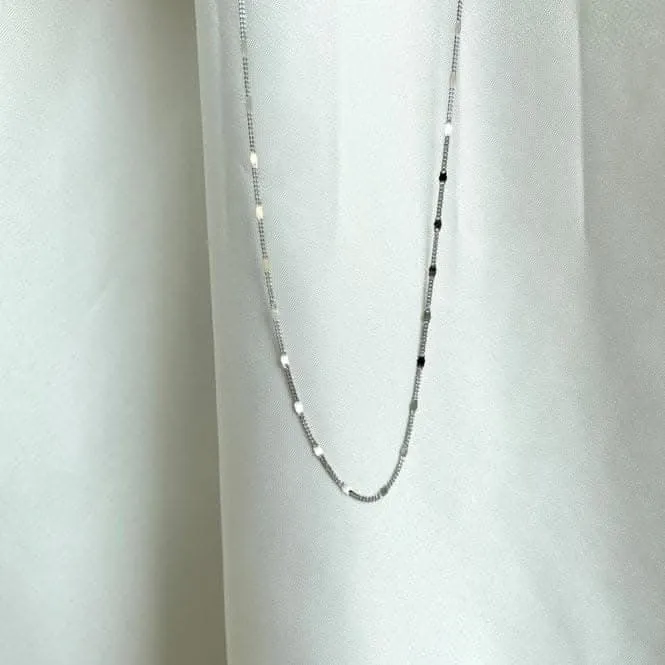 Sterling Silver Rhodium Plated Chain ERLN025 Ania Haie Jewellery