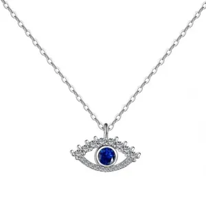 Sterling Silver Rhodium Plated Evil Eye Necklace ERLN041 Ania Haie Jewellery