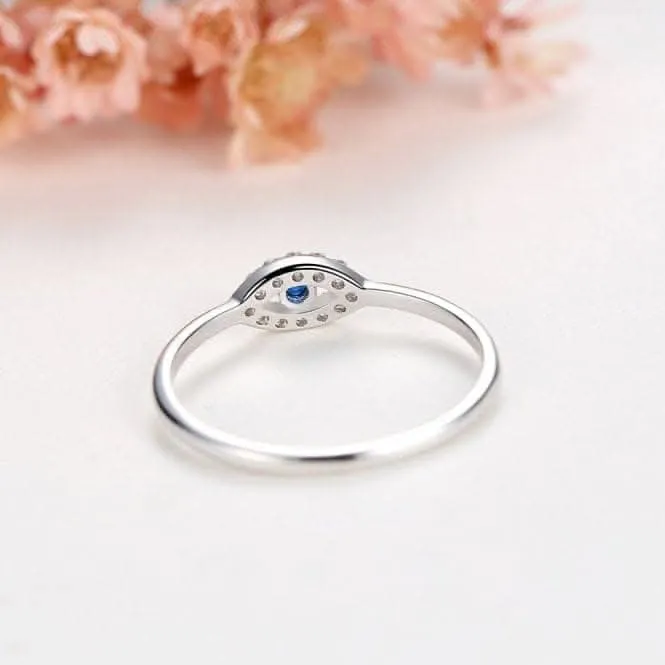 Sterling Silver Rhodium Plated Evil Eye Ring ERLR011 Ania Haie Jewellery