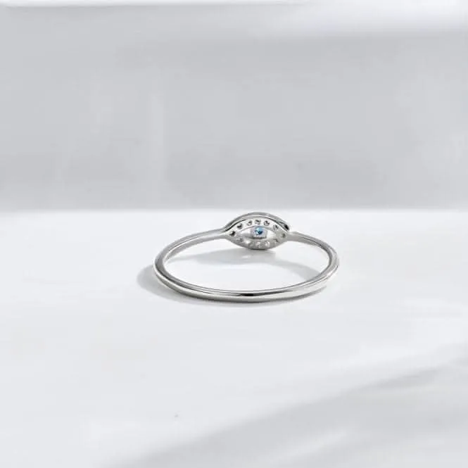 Sterling Silver Rhodium Plated Evil Eye Ring ERLR011 Ania Haie Jewellery