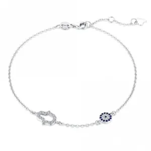 Sterling Silver Rhodium Plated Hand Of Fatima Bracelet ERLB049 Ania Haie Jewellery