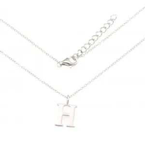 Sterling Silver Rhodium Plated Letter H Necklace ERLN004-H Ania Haie Jewellery