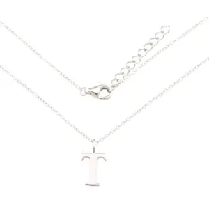Sterling Silver Rhodium Plated Letter T Necklace ERLN004-T Ania Haie Jewellery