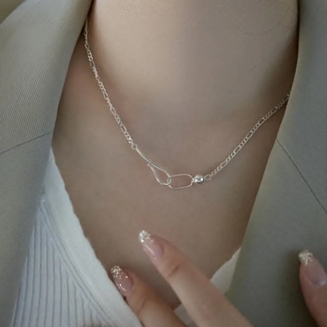 Sterling Silver Rhodium Plated Link Necklace ERLN009 Ania Haie Jewellery