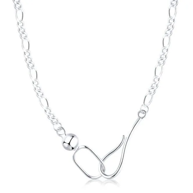 Sterling Silver Rhodium Plated Link Necklace ERLN009 Ania Haie Jewellery