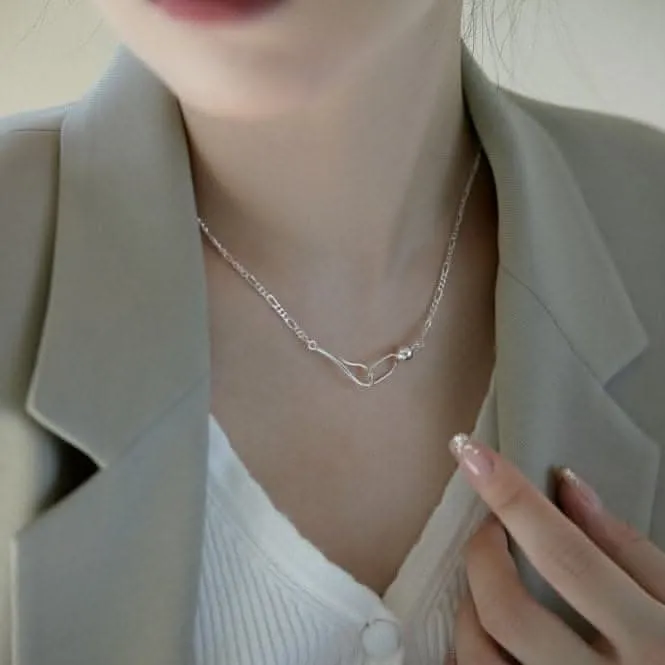 Sterling Silver Rhodium Plated Link Necklace ERLN009 Ania Haie Jewellery