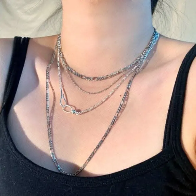 Sterling Silver Rhodium Plated Link Necklace ERLN009 Ania Haie Jewellery
