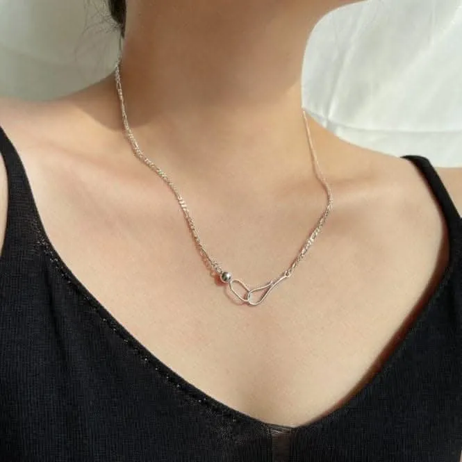 Sterling Silver Rhodium Plated Link Necklace ERLN009 Ania Haie Jewellery