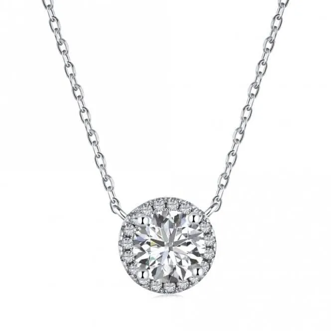 Sterling Silver Rhodium Plated Sparkling Zirconia Necklace ERLN024 Ania Haie Jewellery