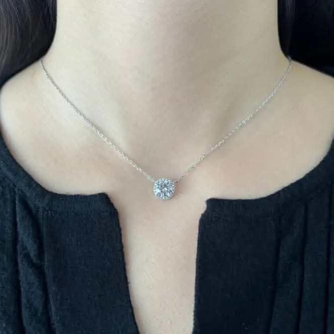 Sterling Silver Rhodium Plated Sparkling Zirconia Necklace ERLN024 Ania Haie Jewellery