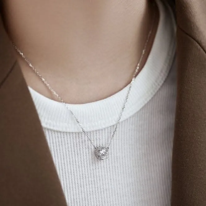 Sterling Silver Rhodium Plated Sparkling Zirconia Necklace ERLN024 Ania Haie Jewellery